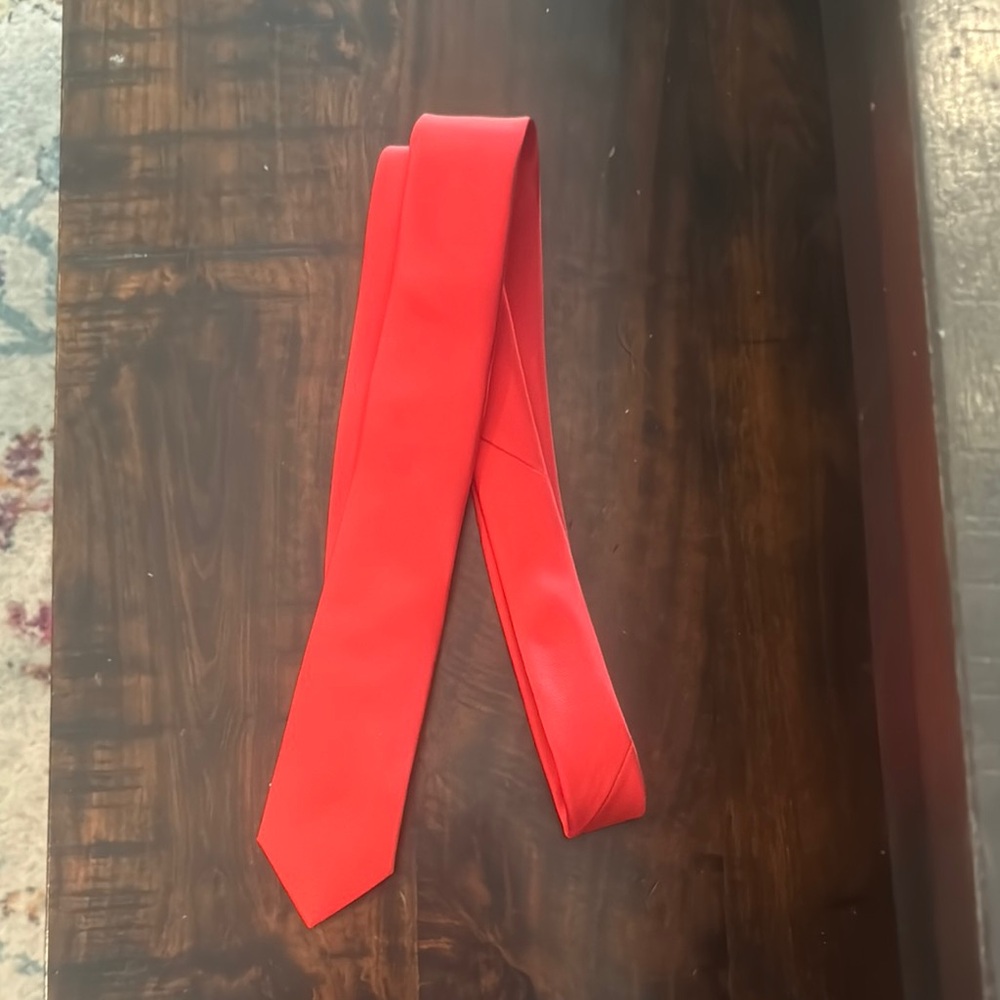Vibrant Red Classic Necktie Accessory